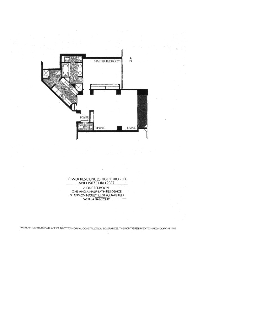 Meridian Floor Plan 1108 thru 1808 & 1907 thru 2307