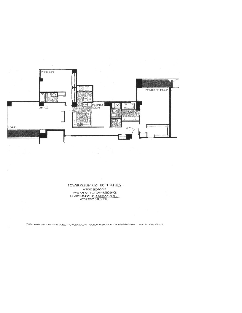 Meridian  Floor Plan 1105 thru 1805