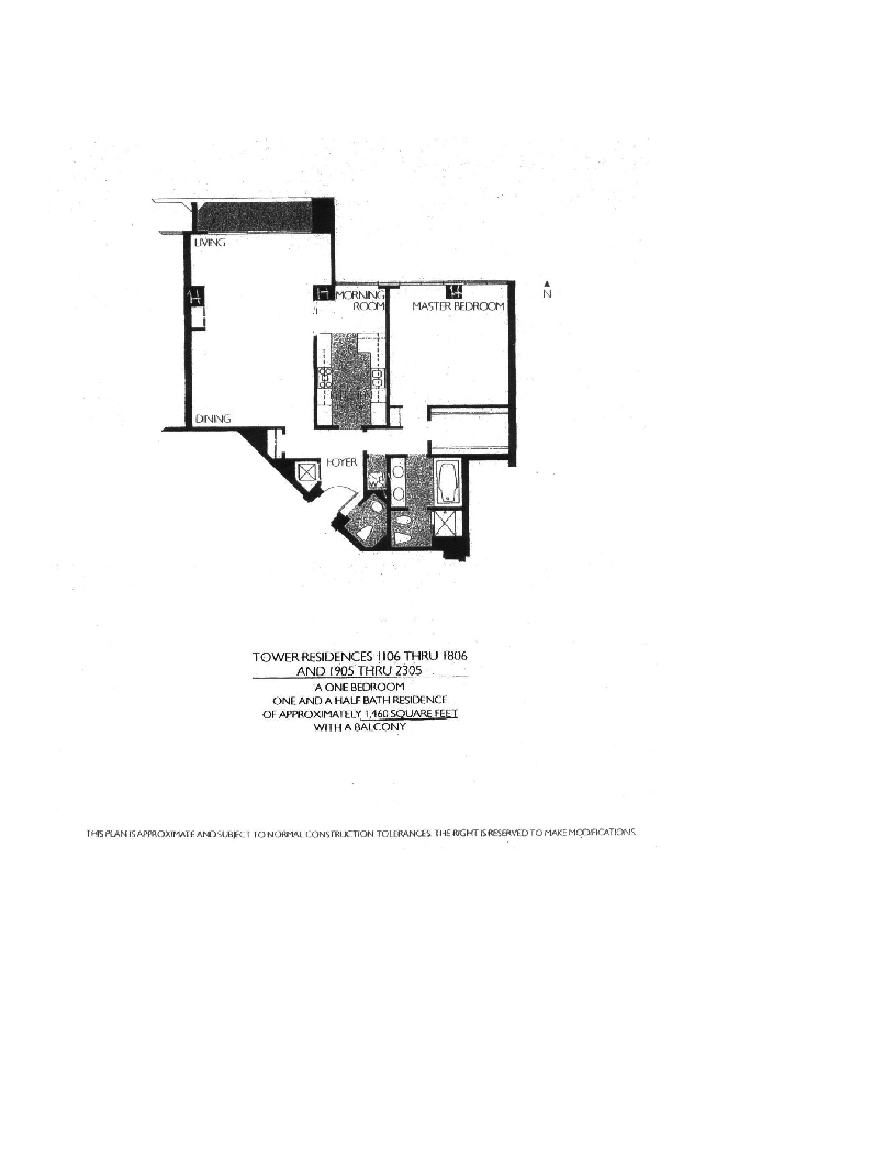 Meridian  Floor Plan 1106 thru 1806 & 1905 thru 2305