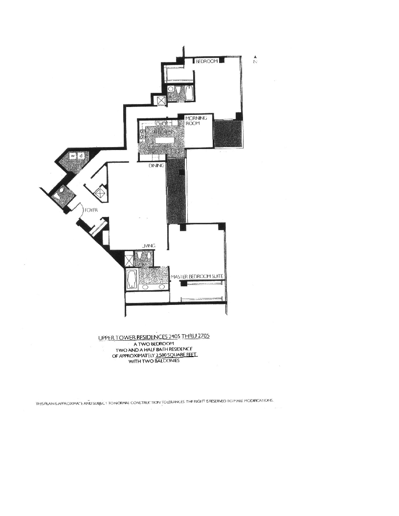 Meridian Floor Plan 2405 thru 2705