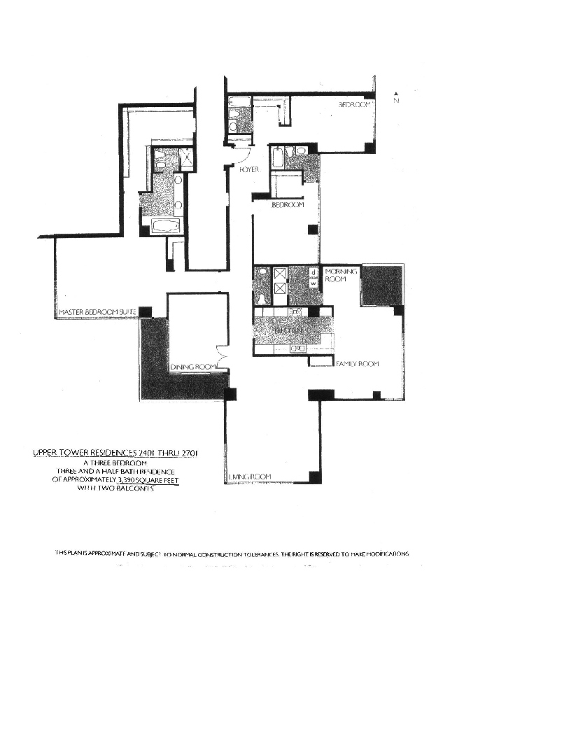 Meridian Floor Plan 2401 thru 2701
