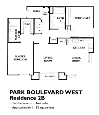 Park Blvd Floor Plan – 2B