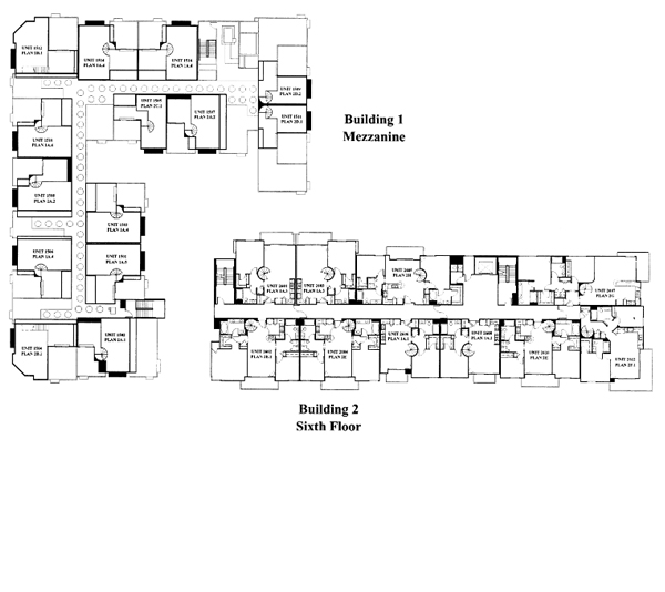Park Blvd Floor Plan - Mezzanine & 6th Floor