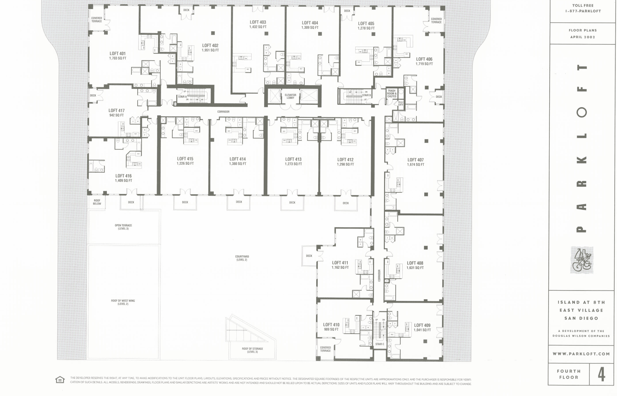 Parkloft Floor Plan 4th Floor