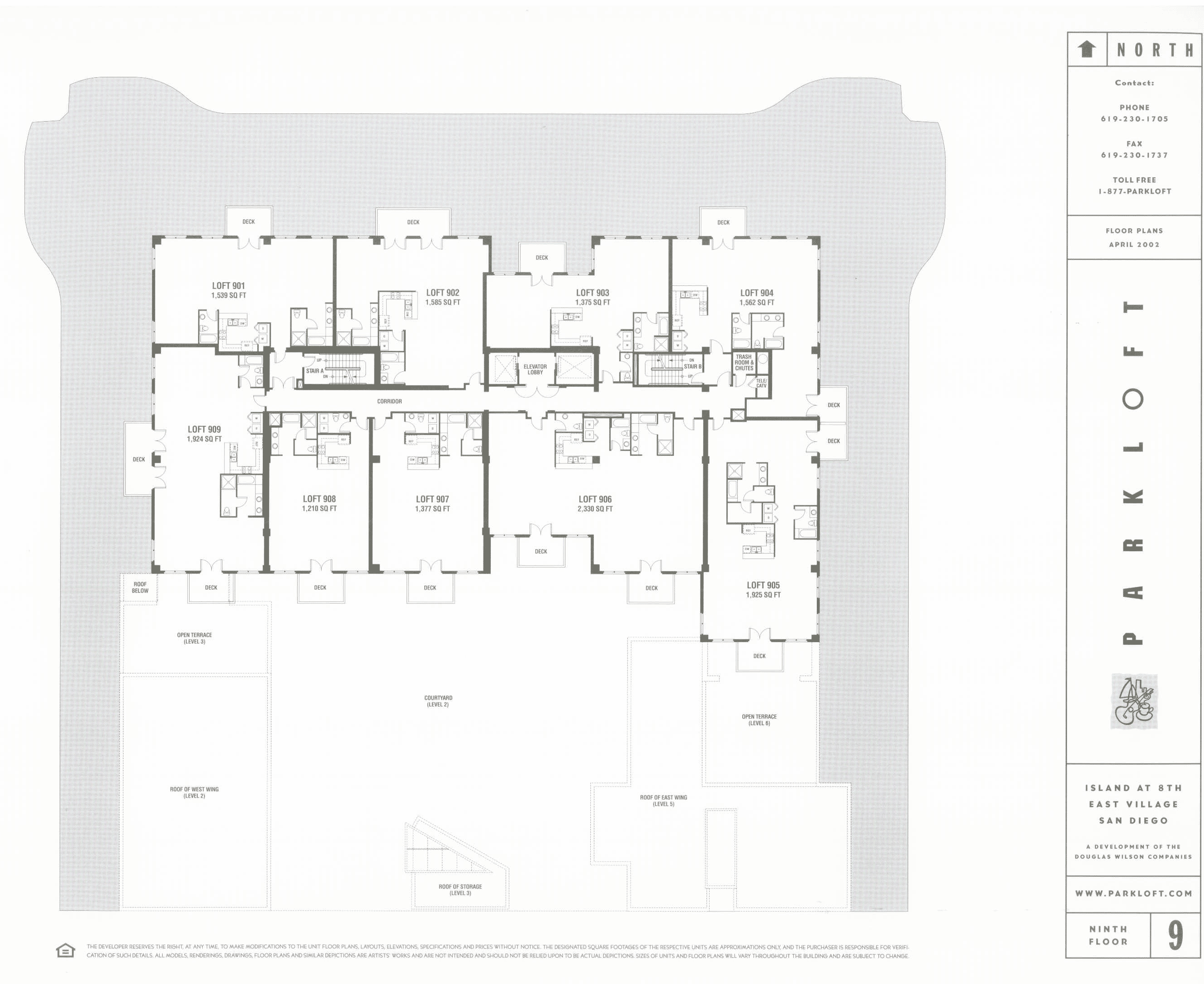 Parkloft Floor Plan 9th Floor