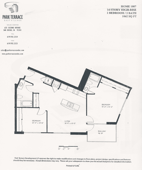 Park Terrace Floor Plan 1007
