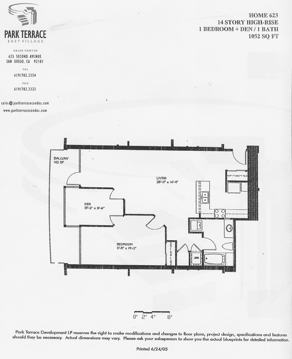 Park Terrace Floor Plan 623
