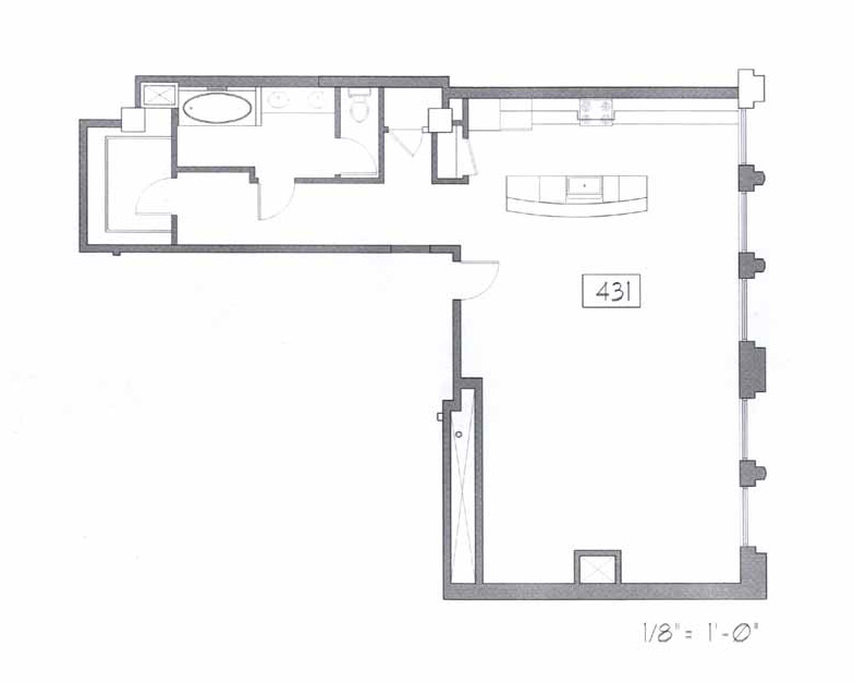 Samuel Fox Loft Floor Plan - 431