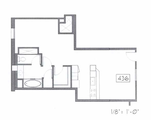 Samuel Fox Loft Floor Plan - 436