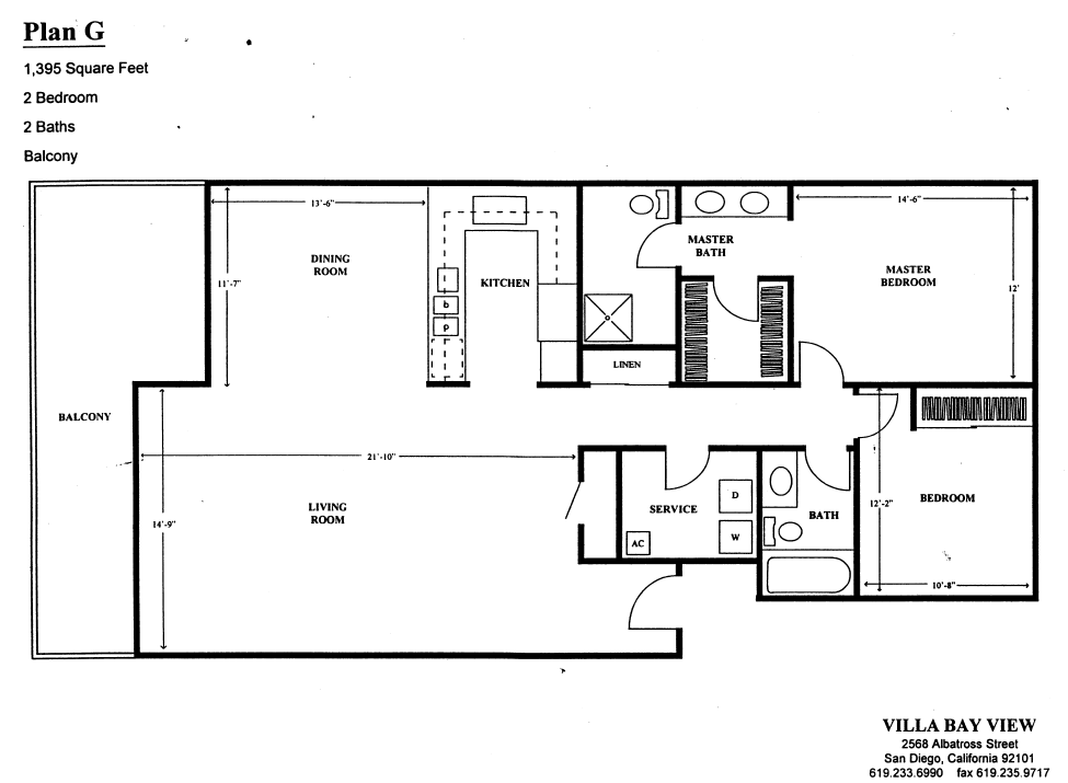 Villa Bay View Floor Plan G