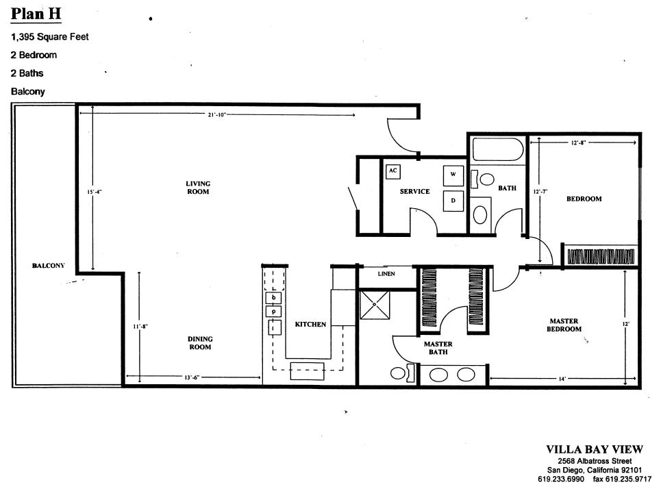 Villa Bay View Floor Plan H